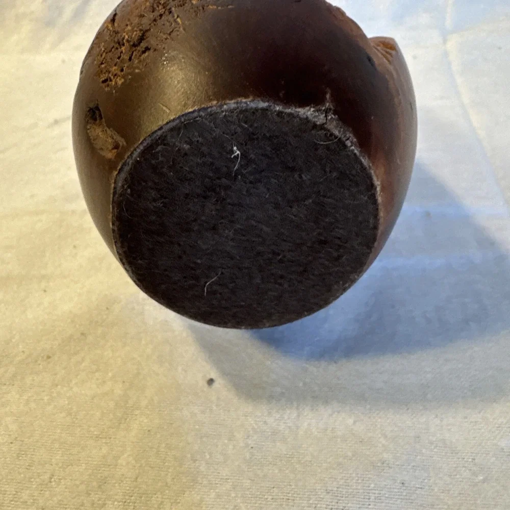 Beautiful‎ Vintage BURL WOOD Art Vessel Bud VASE 7.5